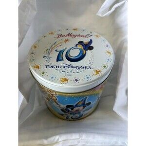 Tokyo Disneyland Disney Resort Sea 10th Anniversary Empty Candy Tin Can Box 2012